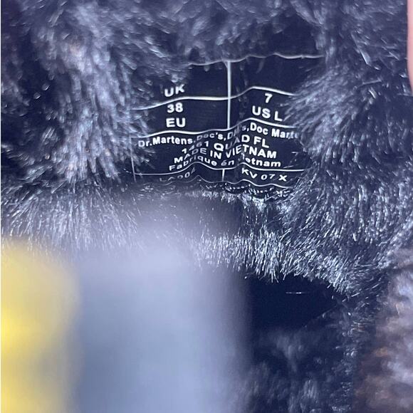 Dr. Martens 1461 Quad Faux Fur Lined Metallic Platform Derby Shoes Women's Sz 7 - Picture 11 of 11